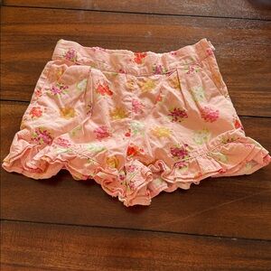 Janie and Jack Pink Floral High Waist Shorts Sz 5